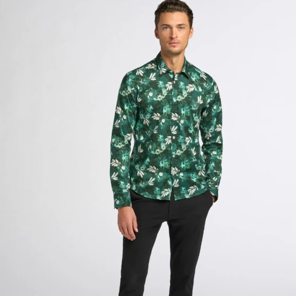 Good Man Brand Big On-Point Printed Cotton Shirt - NWOT